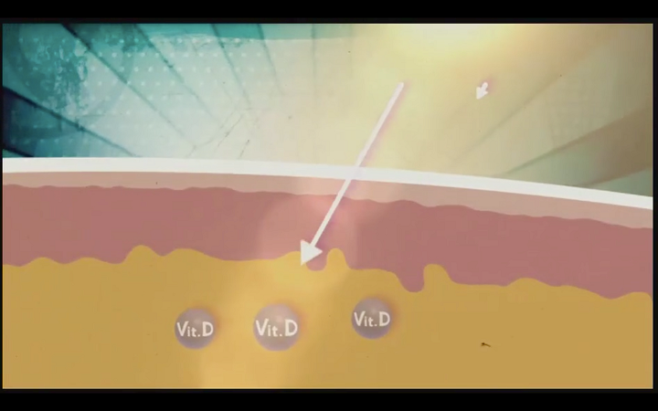 graphic of how vitamin d penetrates our skin