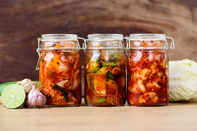 Kimchi is a fermented vegetable dish that is a probiotic to improve gut health