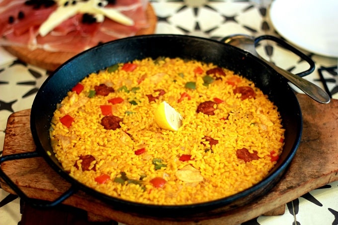 Saffron can be used in dishes such as paella