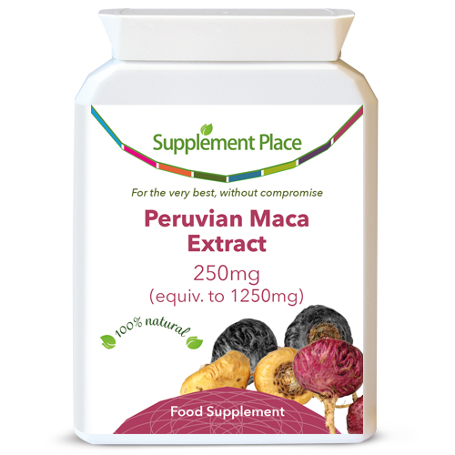 Our maca capsules contain a combination of red, black and yellow maca root extract.